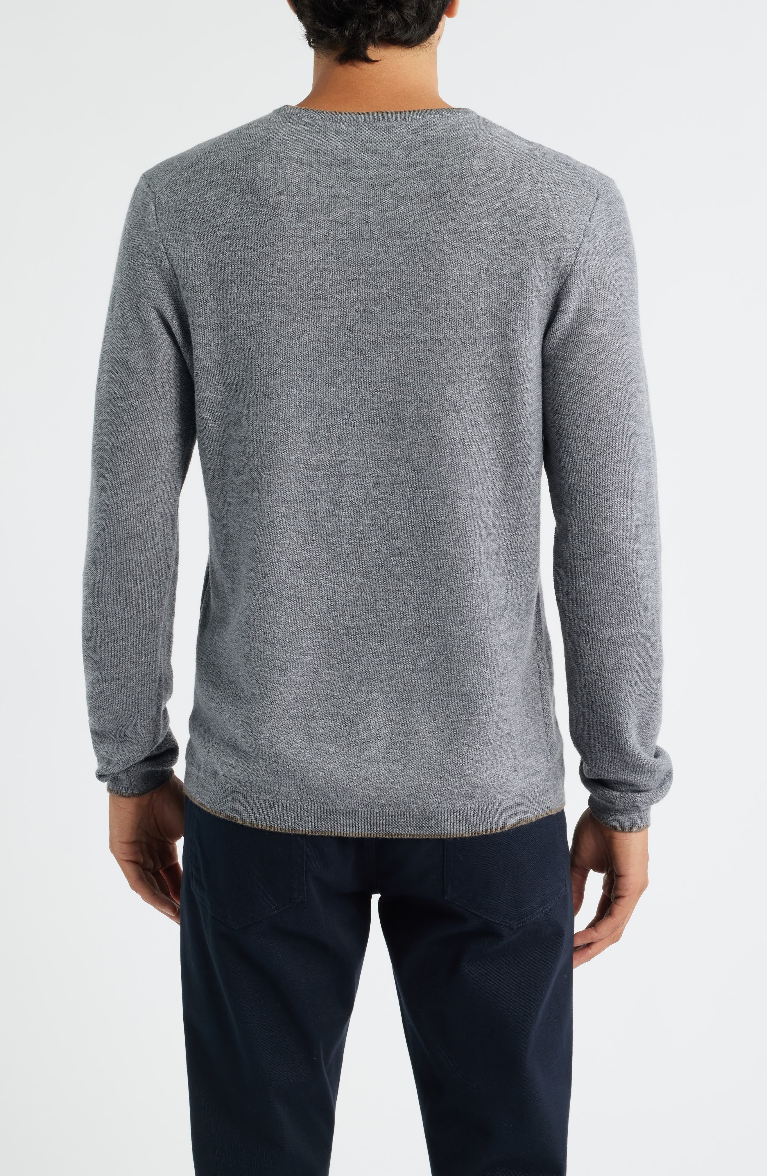 Jack Victor Belvedere Tipped Merino Wool Sweater