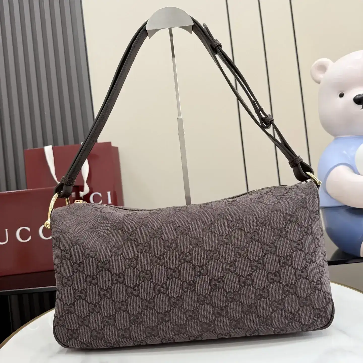 Gucci Horsebit Brown Calfskin Shoulder Bag product photo from LabelPicks