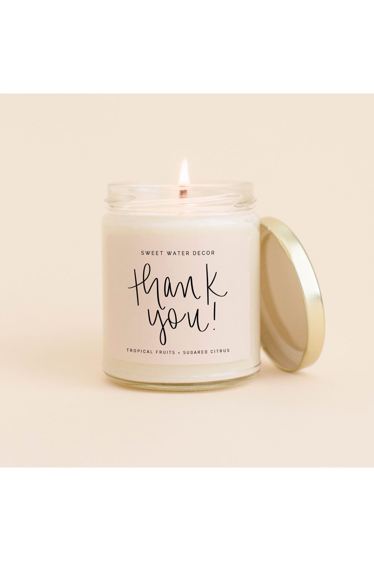 SWEET WATER DECOR Thank You 9 oz. Soy Candle - Set of 2