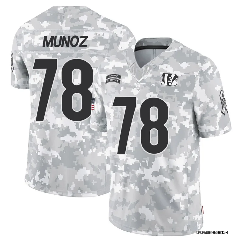 Anthony Muñoz Cincinnati Bengals Nike 2024 Salute to Service Limited Jersey - Arctic Camo