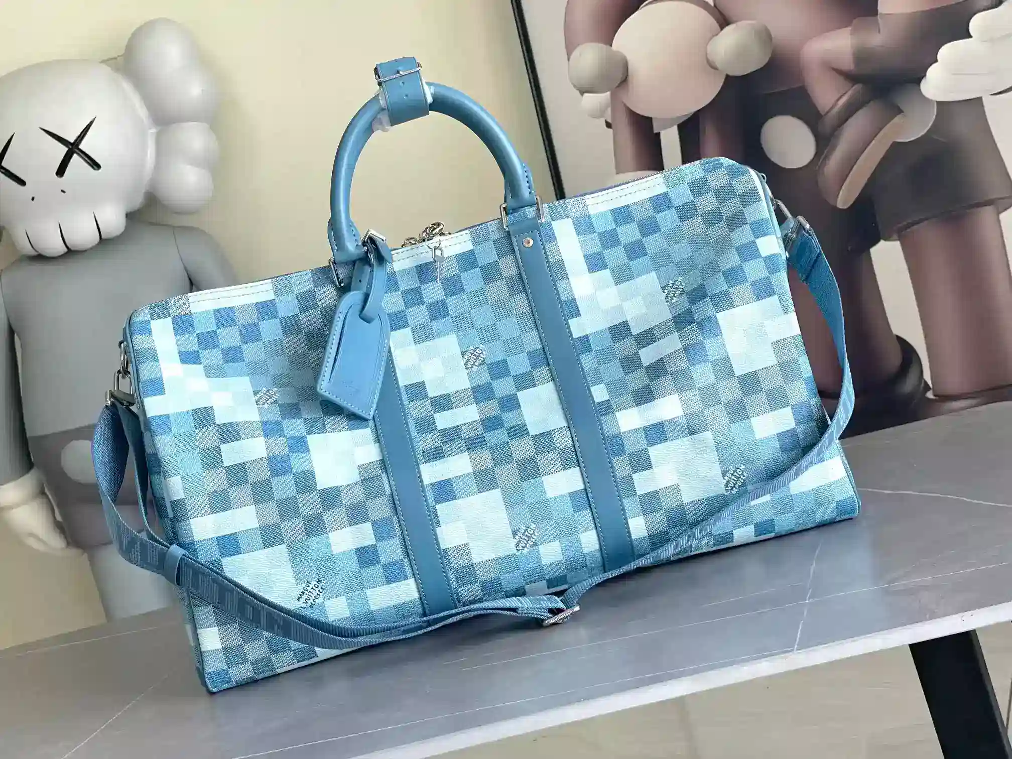 Louis Vuitton Blue Keepall Damier Canvas Tote Bag product photo from LabelPicks
