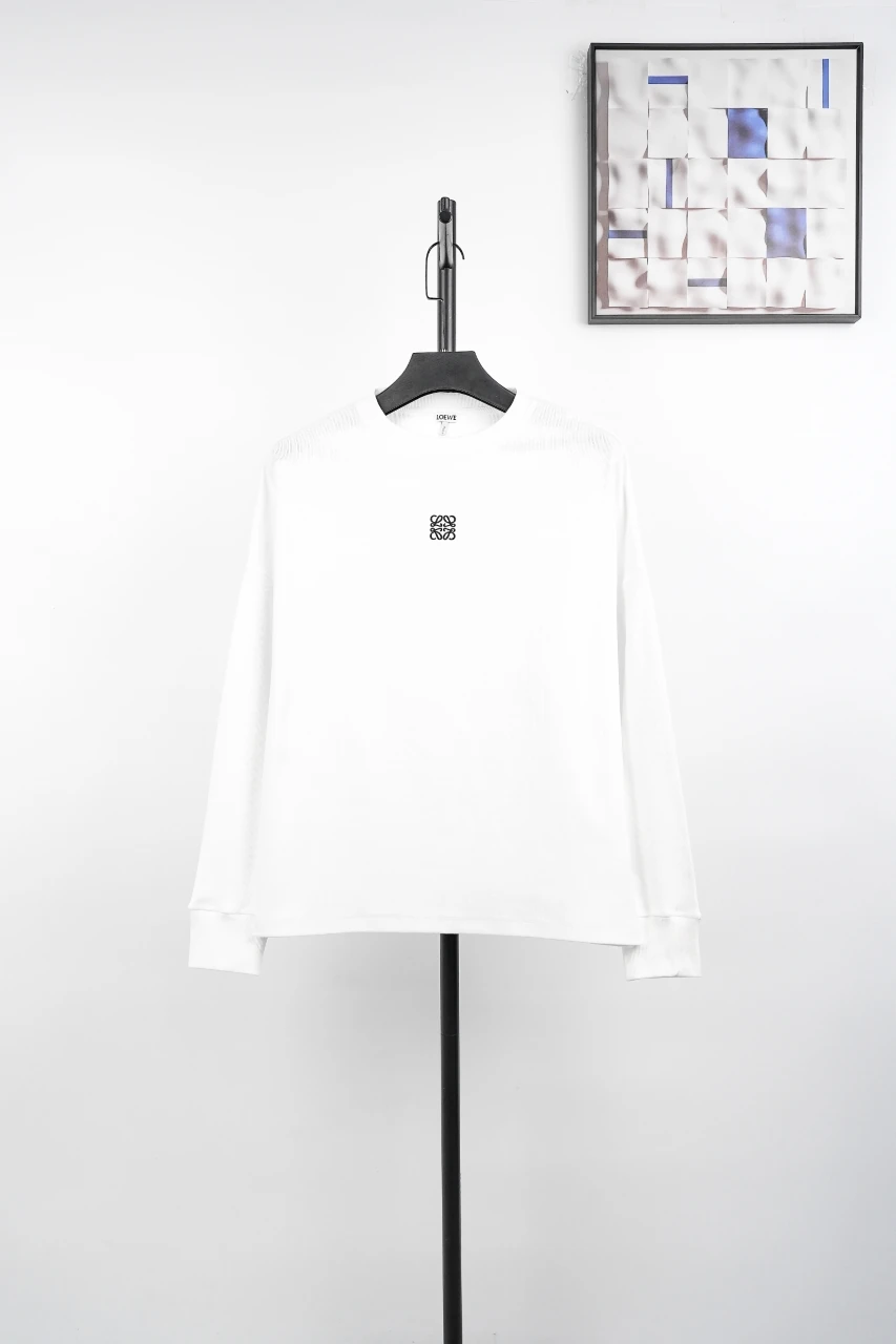 LOEWE White Ribbed Anagram Long Sleeve Top product photo from LabelPicks