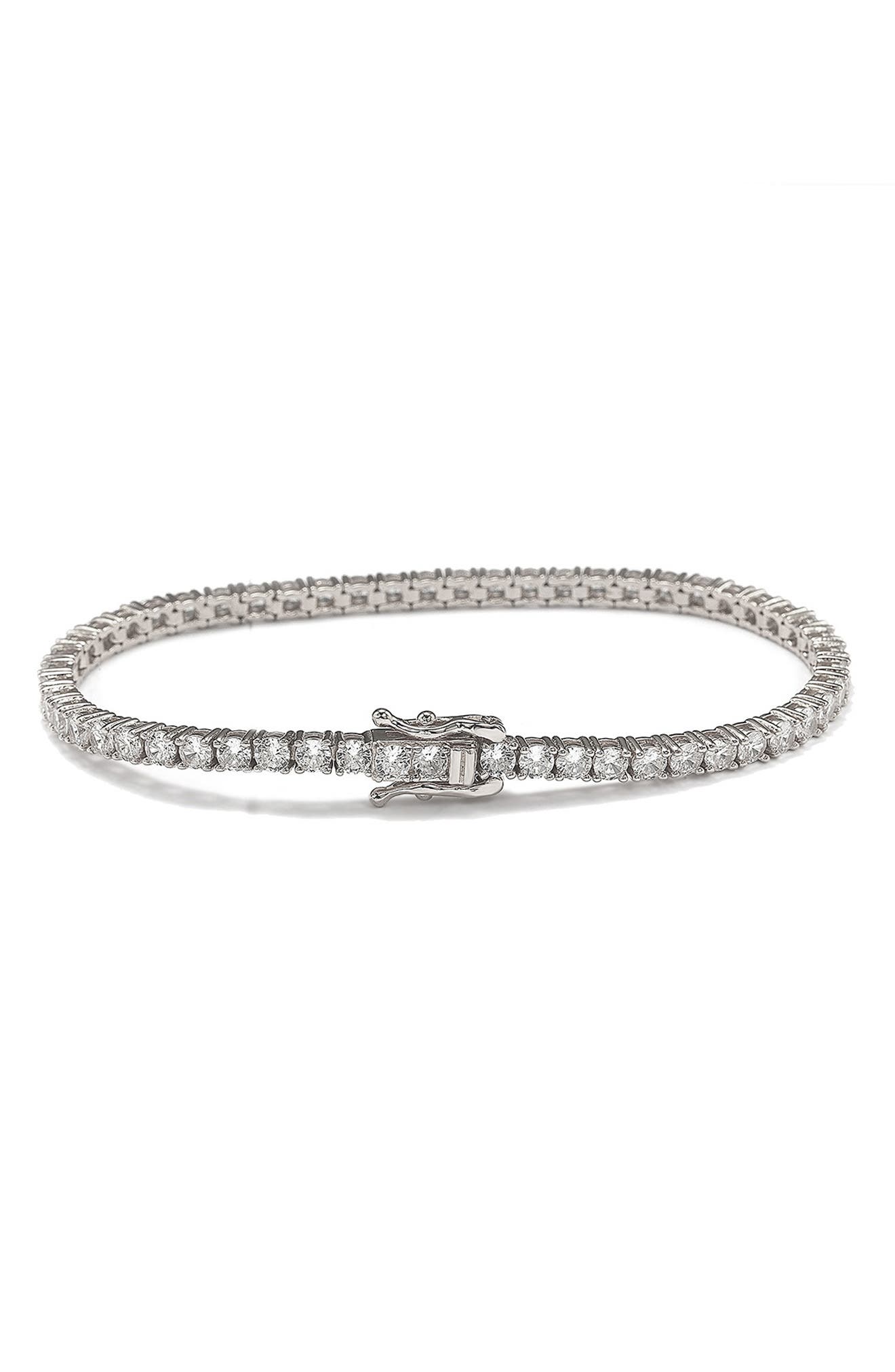 SUZY LEVIAN Sterling Silver CZ Tennis Bracelet