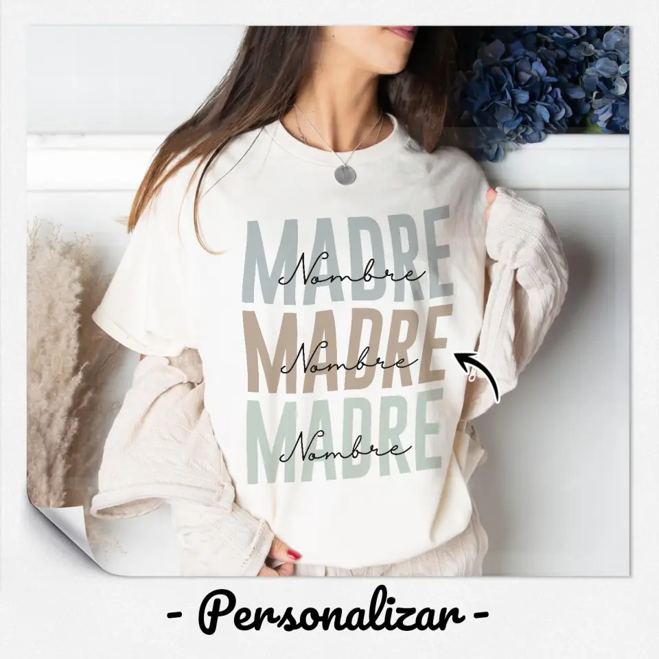 Personalizar Camisetas Para Mamá - Mamá sencilla con nombre personalizado