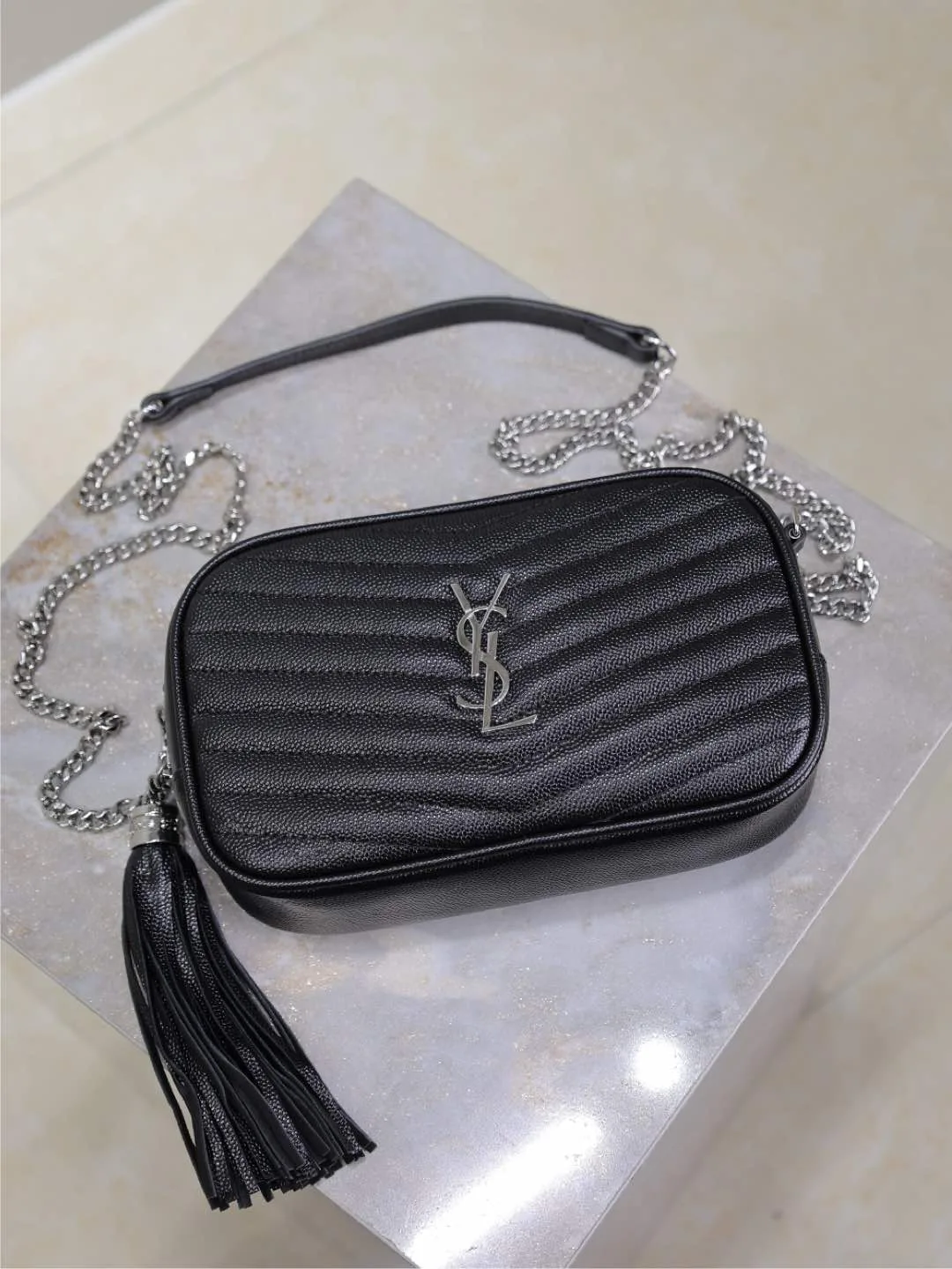 Saint Laurent Black Calfskin Shoulder Bag product photo from LabelPicks