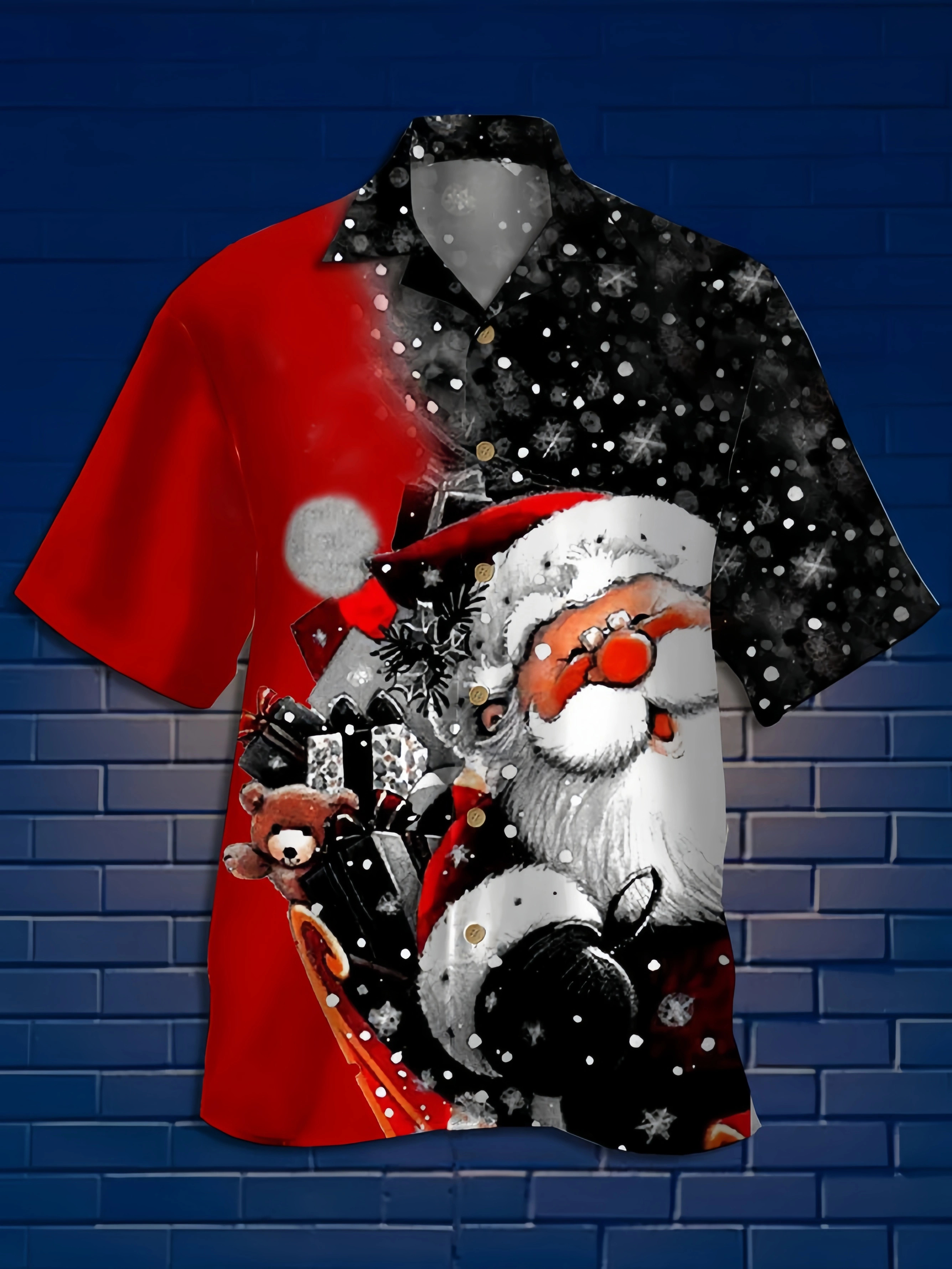 Santa Short Sleeve Aloha Shirt