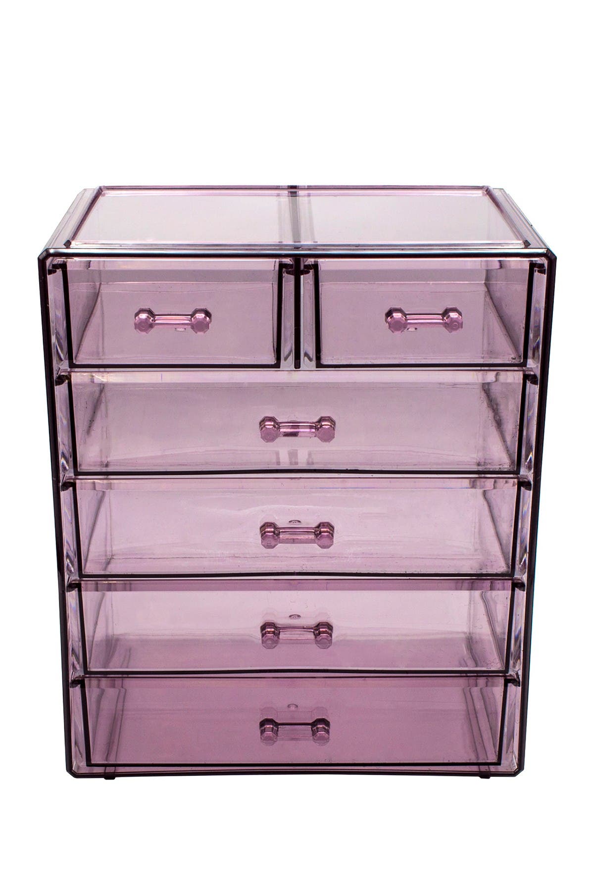 SORBUS Purple Makeup & Jewelry Storage Case Display