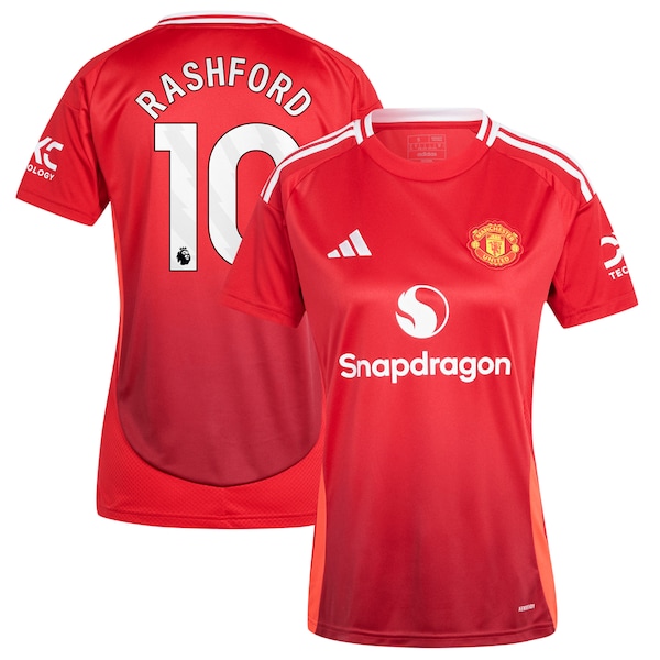 Marcus Rashford Manchester United adidas Women's 2024/25 Home Replica Player Jersey - Red