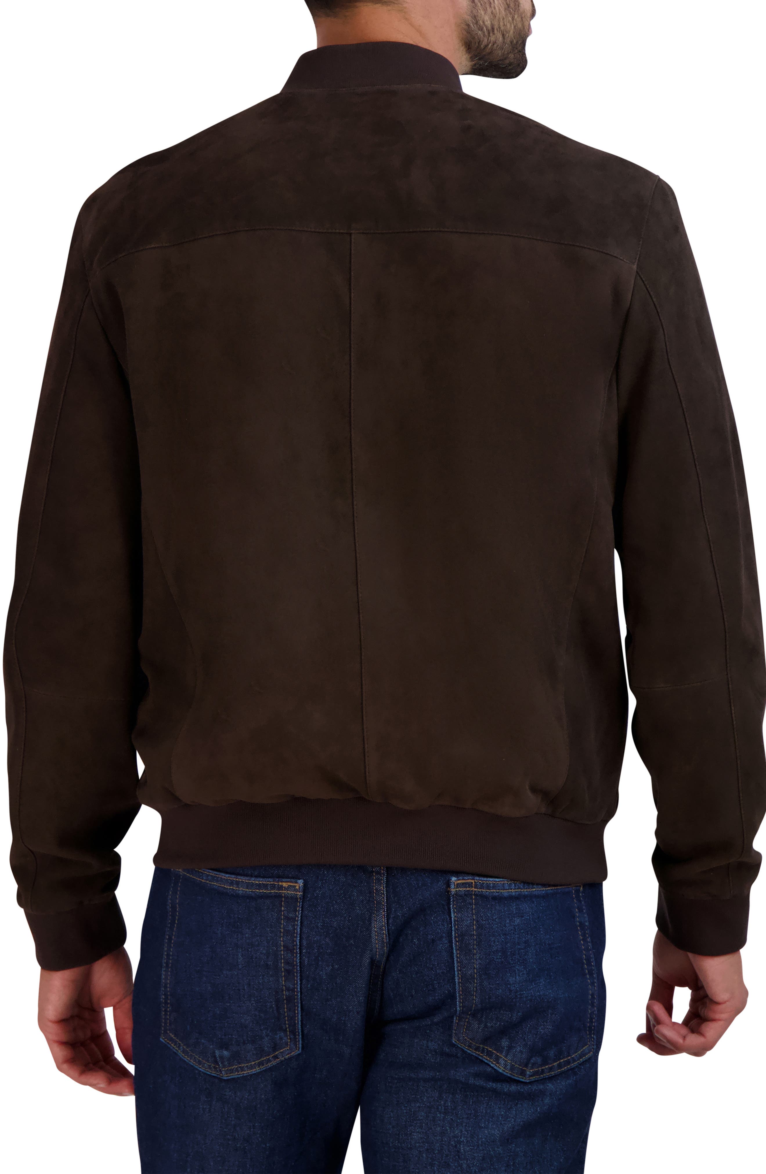 Cole Haan Suede Bomber Jacket