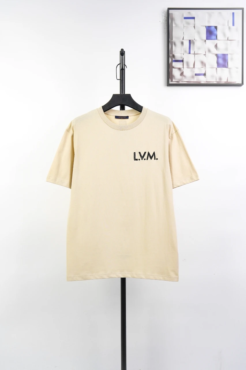 Louis Vuitton Beige LVM Leather Patch T-Shirt product photo from LabelPicks