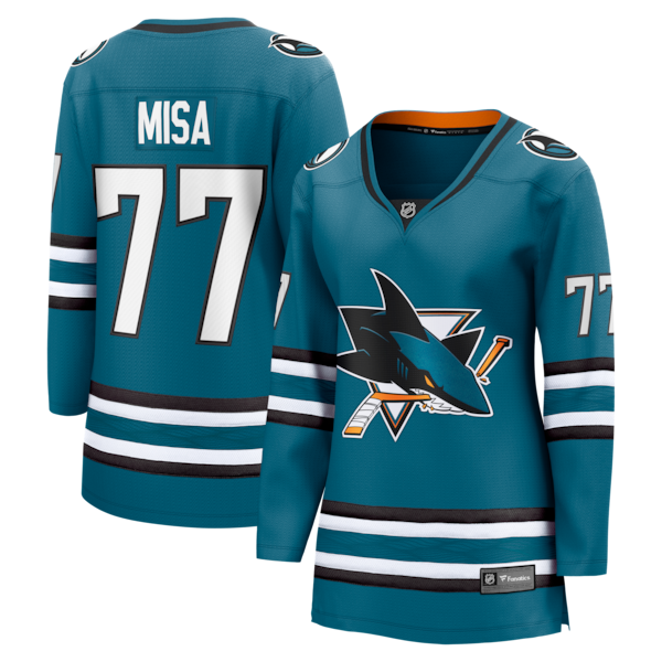 Michael Misa San Jose Sharks  Women's Breakaway Jersey - Teal
