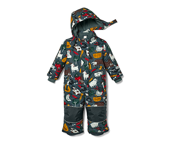 Kleinkind-Schneeanzug, Bauernhof-Alloverprint