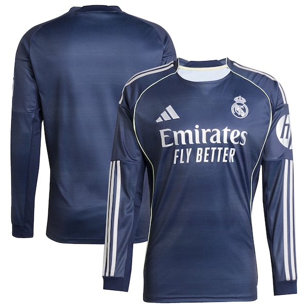 Los Merengues adidas 2025/26 Home Long Sleeve Replica Jersey - Blue/White