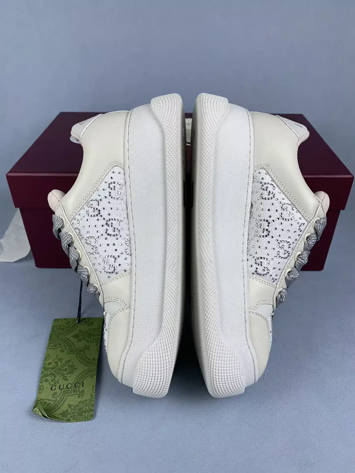 Gucci Re-Web sneaker with crystal chain product photo from LabelPicks