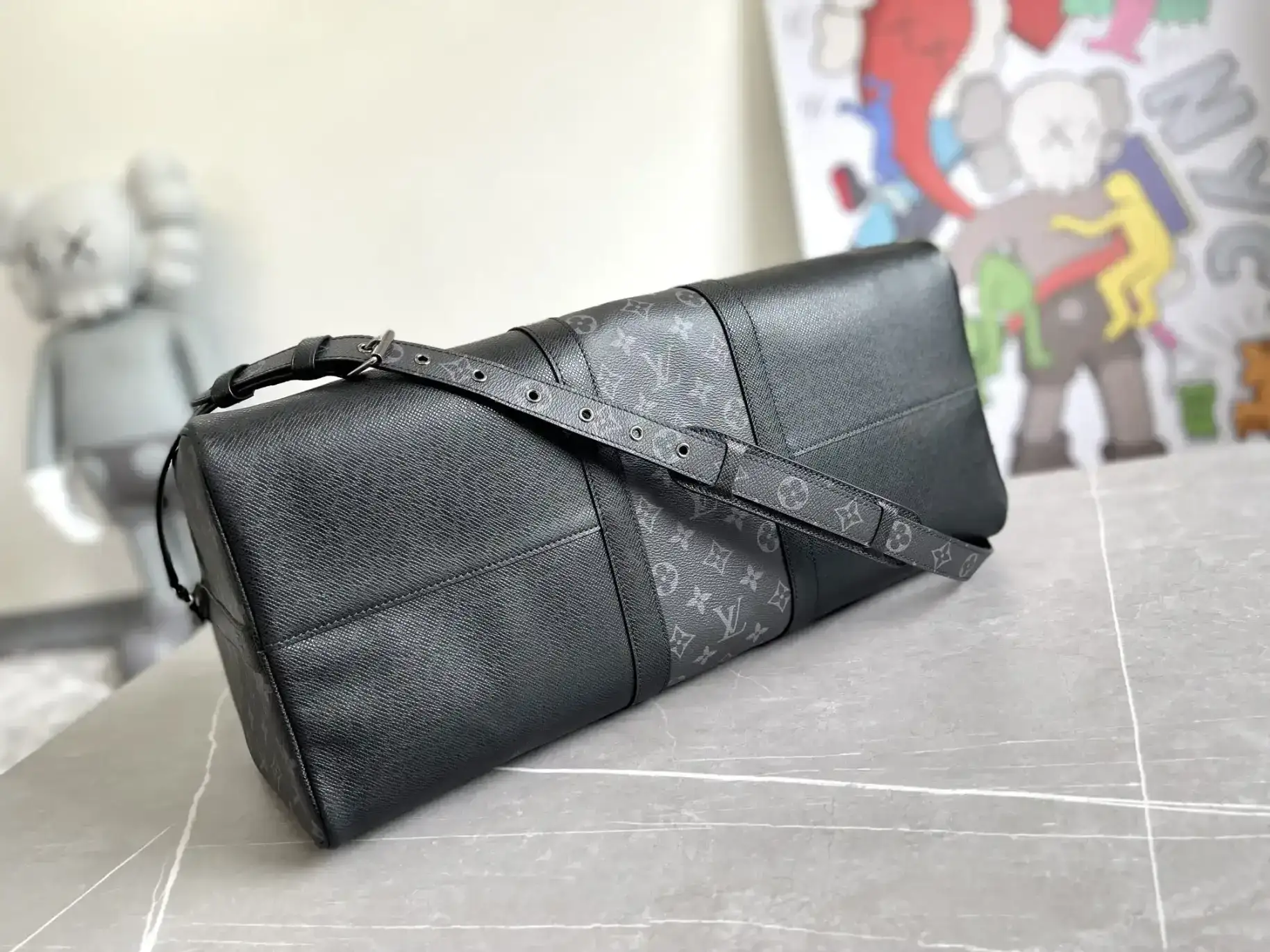 Louis Vuitton Black Keepall Tote Bag product photo from LabelPicks