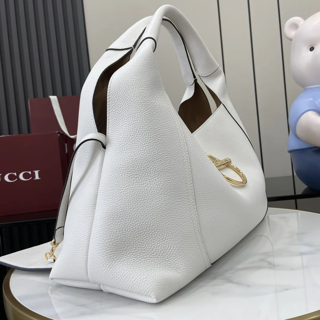 Gucci White Grained Leather Shoulder Bag product photo from LabelPicks