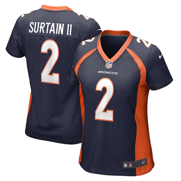 Patrick Surtain II Denver Broncos Nike Women's Home Game Player Jersey - Navy/Orange