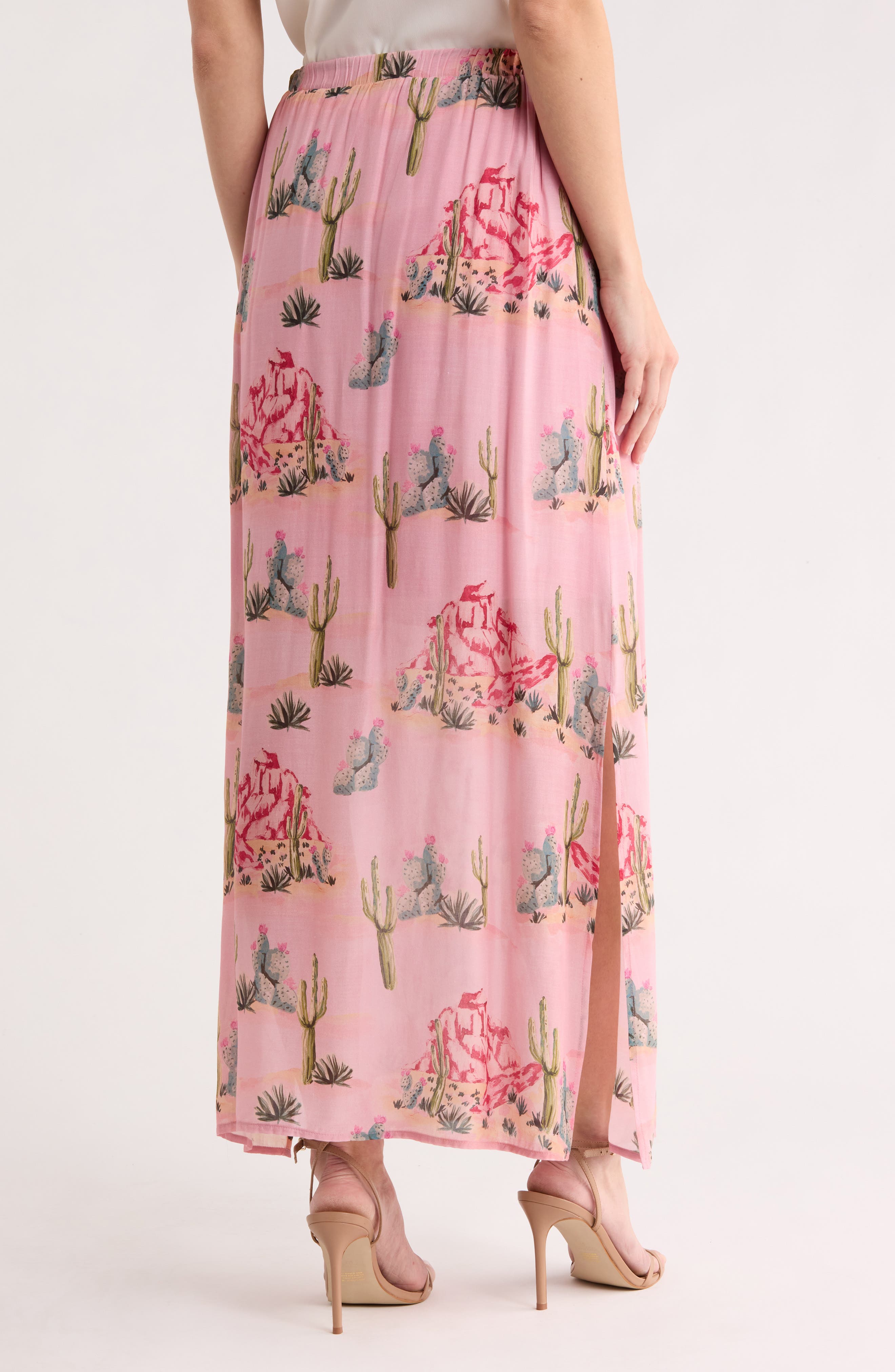DR2 by Daniel Rainn Cactus Rose Maxi Skirt