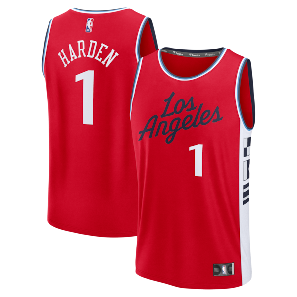 James Harden LA Clippers  Fast Break Replica Player Jersey - Statement Edition - Red