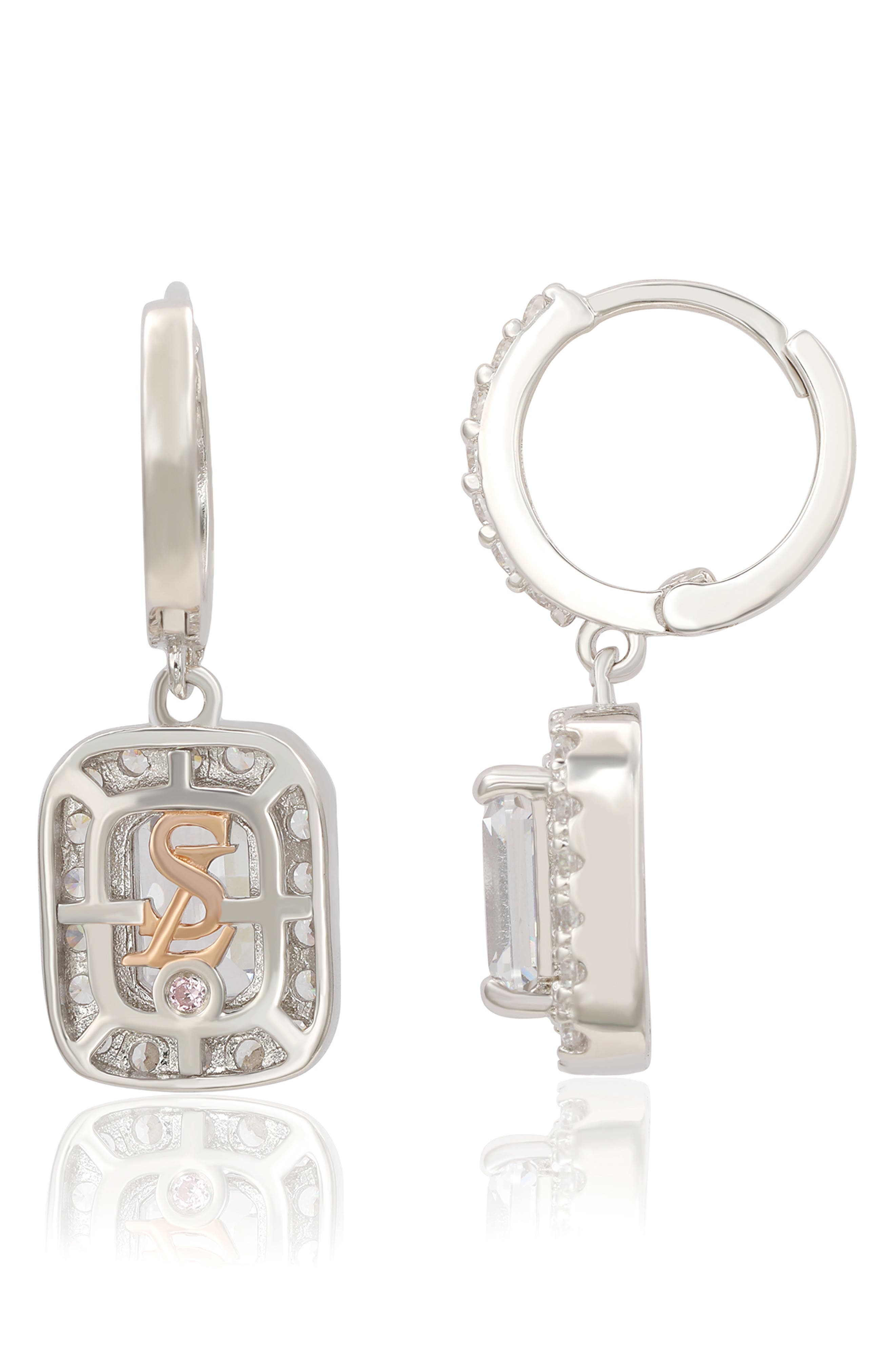SUZY LEVIAN Sterling Silver Cubic Zirconia Drop Earrings