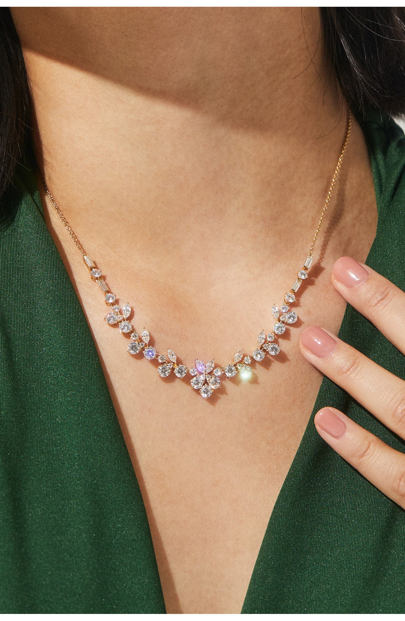 Nadri Chiara Cubic Zirconia Cluster Necklace
