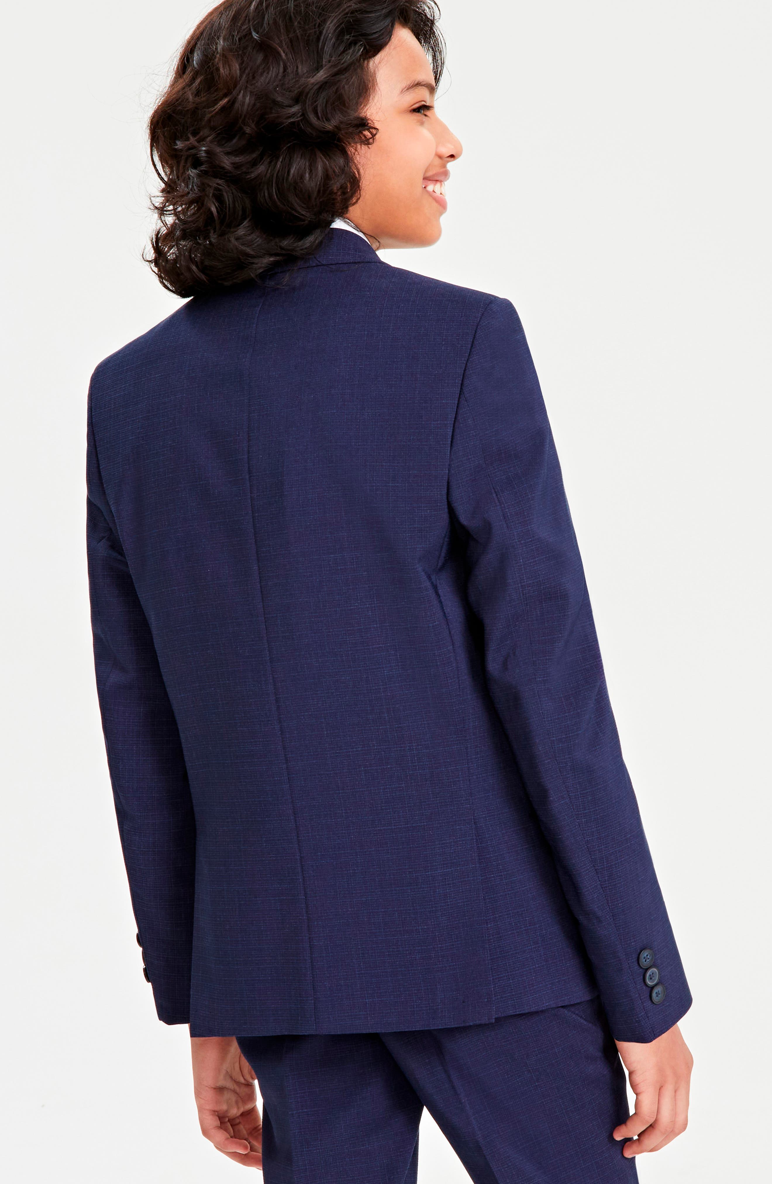 Andrew Marc Kids' Dark Blue Check Suit