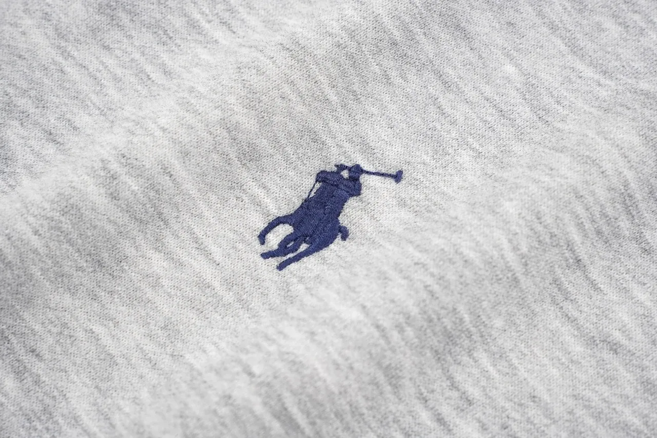 Ralph Lauren Light Grey Pony Embroidered Half Zip Sweatshirt product photo from LabelPicks