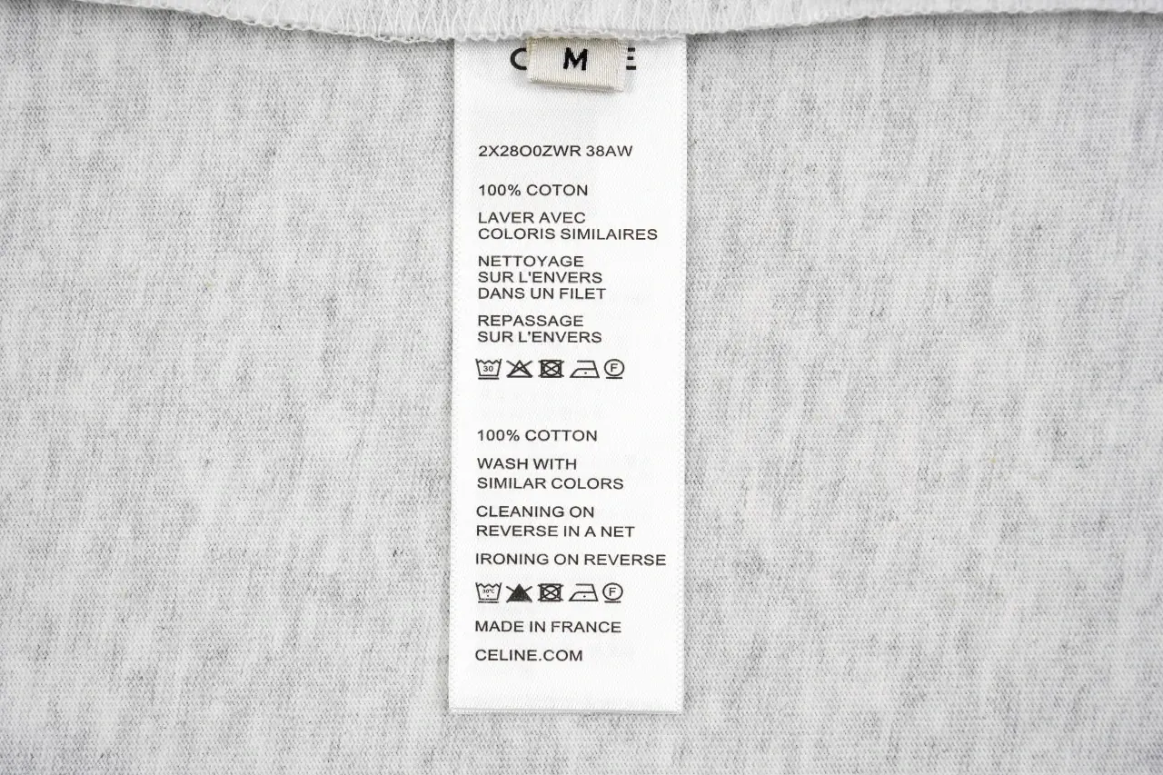 CELINE Grey Small Embroidered Logo T-Shirt product photo from LabelPicks