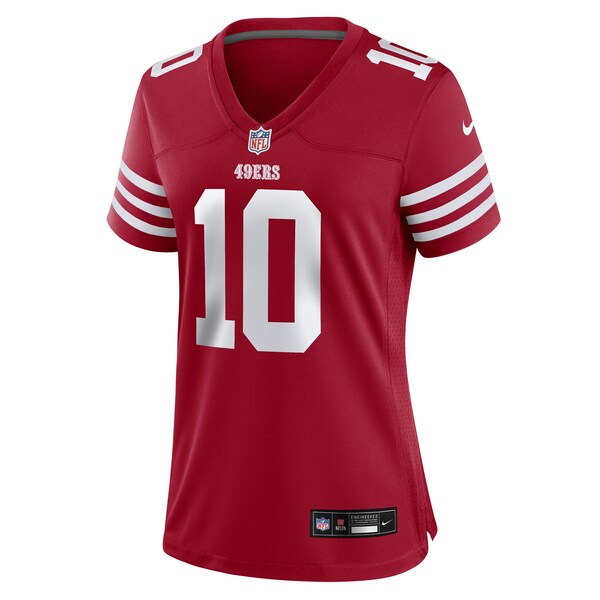 Mac Jones San Francisco 49ers Nike Women's Team Game Jersey -  Scarlet