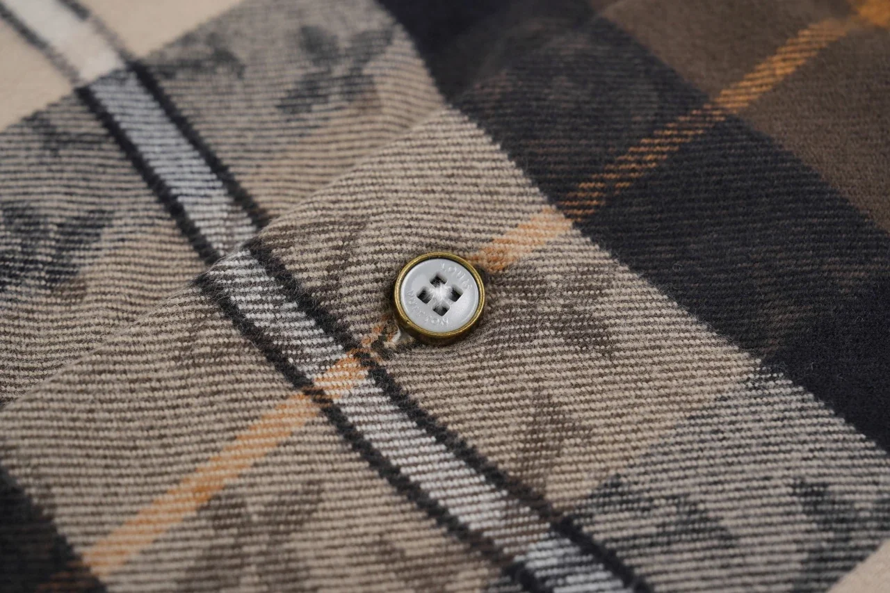 Louis Vuitton Brown Black Check Monogram Flannel Shirt product photo from LabelPicks