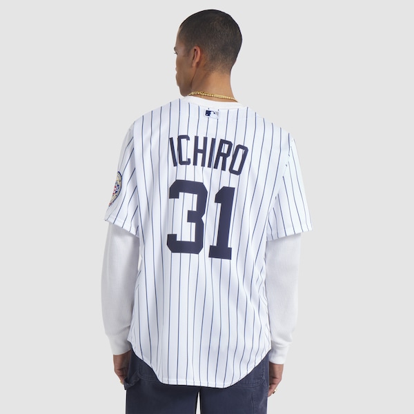 Ichiro Suzuki New York Yankees Nike 2025 Baseball Hall of Fame Name & Number Retired Replica Jersey - White