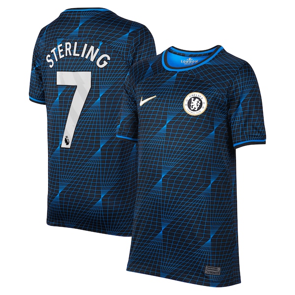 Raheem Sterling Chelsea Nike Youth 2023/24 Away Stadium Replica Player Jersey - Navy