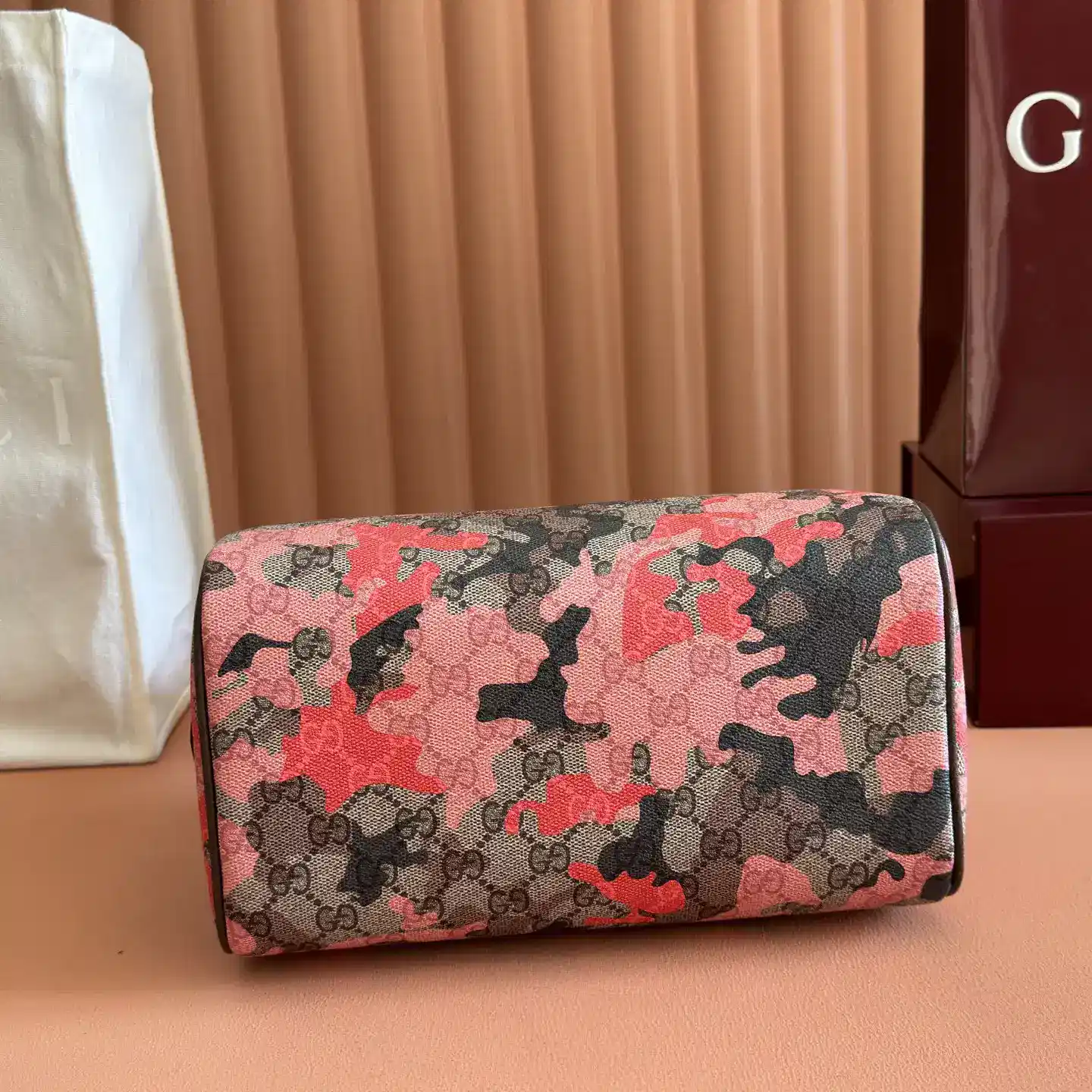 Gucci Pink GG Supreme Canvas Top Handle Bag product photo from LabelPicks