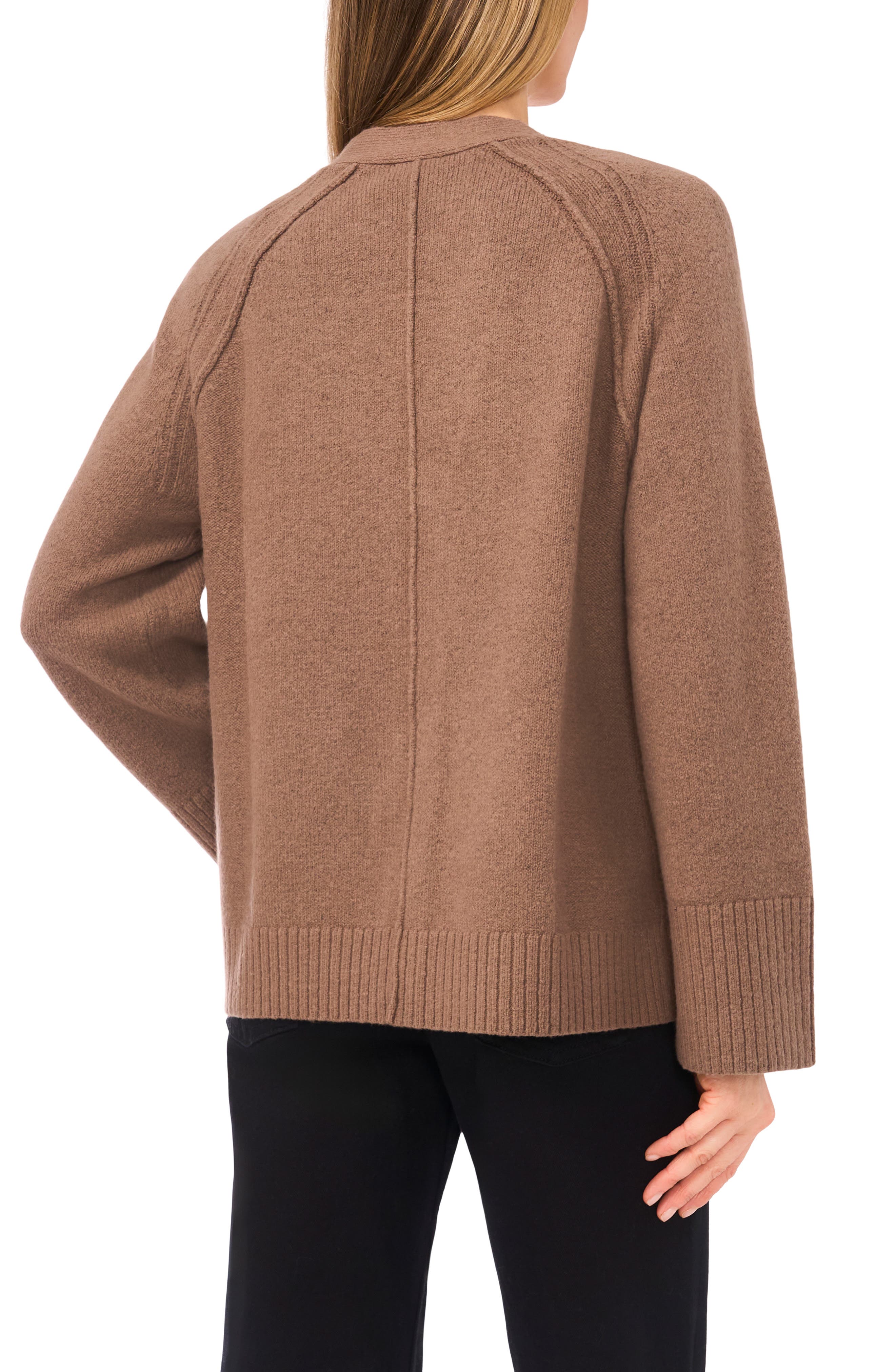 Halogen® Raglan Sleeve V-Neck Cardigan