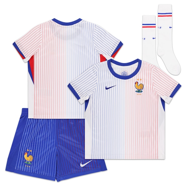 France National Team Nike Preschool 2024 Away Replica Stadium Kit Set - White
