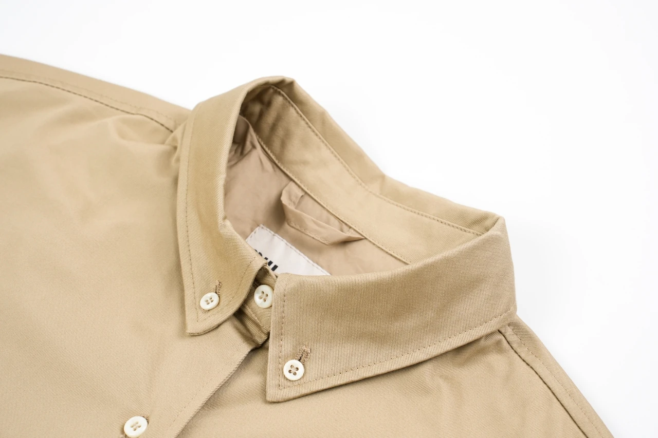 Miu Miu Beige Logo Embroidered Button Jacket product photo from LabelPicks