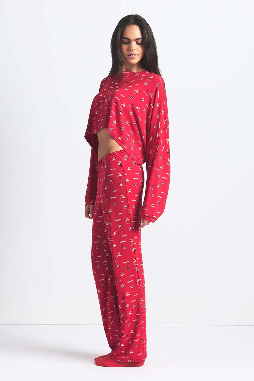 SKIMS CROPPED HENLEY AND PANT SLEEP SET
