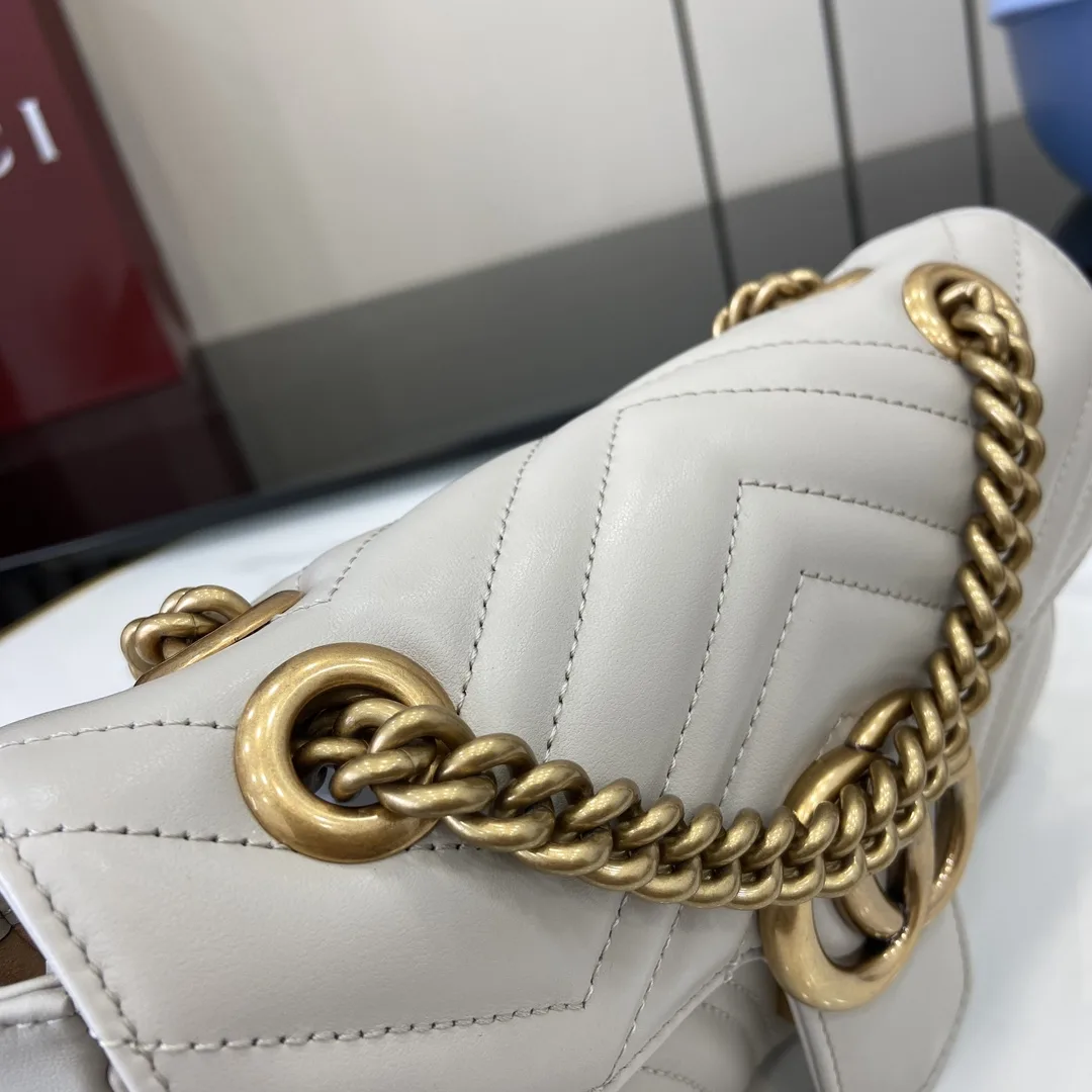 Gucci Marmont Grey GG Supreme Canvas Crossbody Bag product photo from LabelPicks