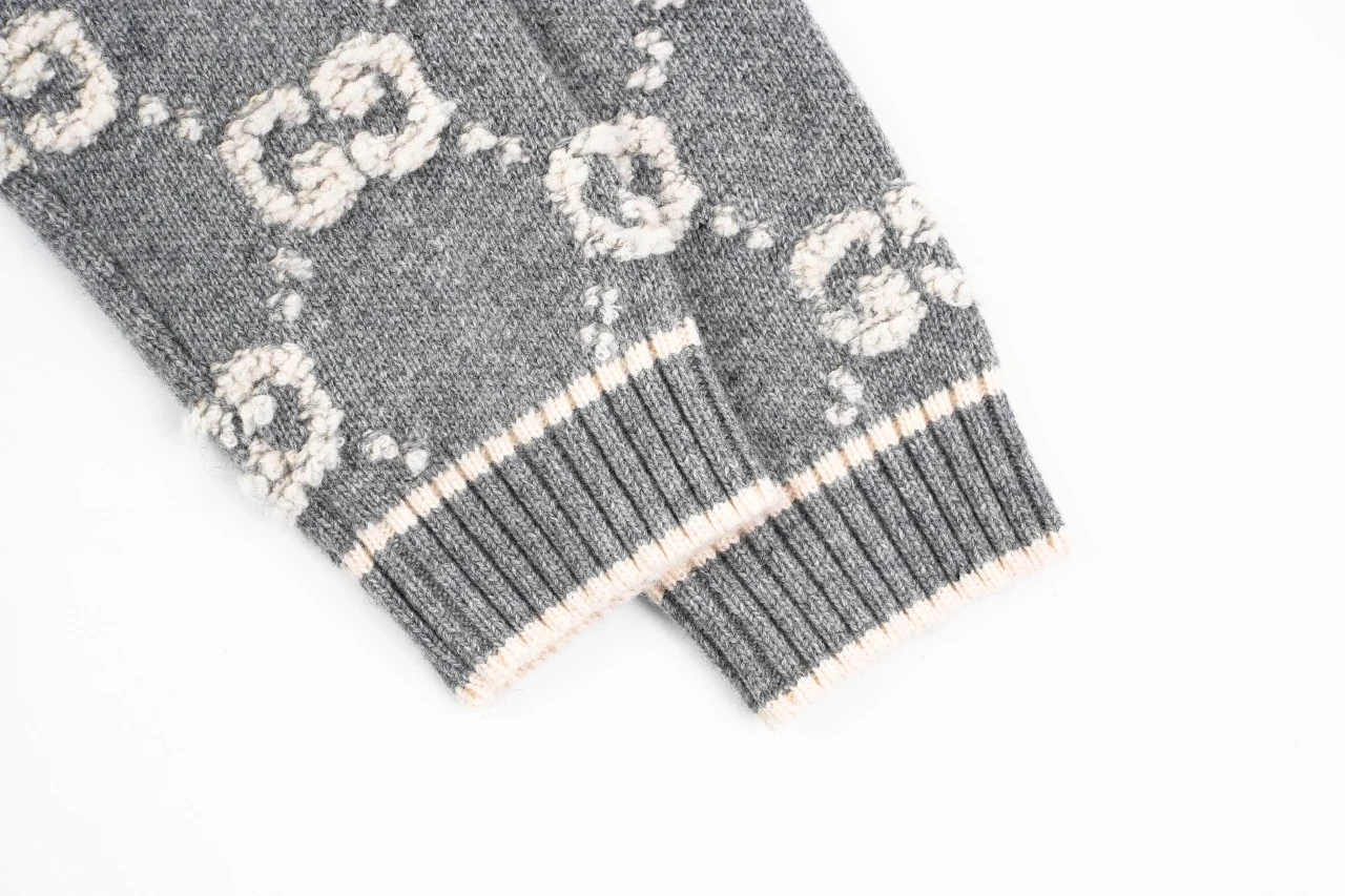 GUCCI Smoke Grey GG Jacquard Wool Cardigan product photo from LabelPicks