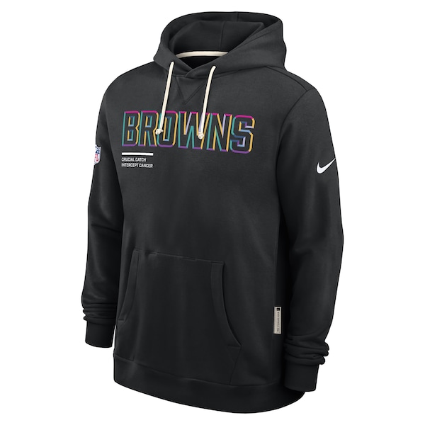 Cleveland Browns Nike 2025 NFL Crucial Catch Sideline Standard Issue Dri-FIT Hoodie - Black