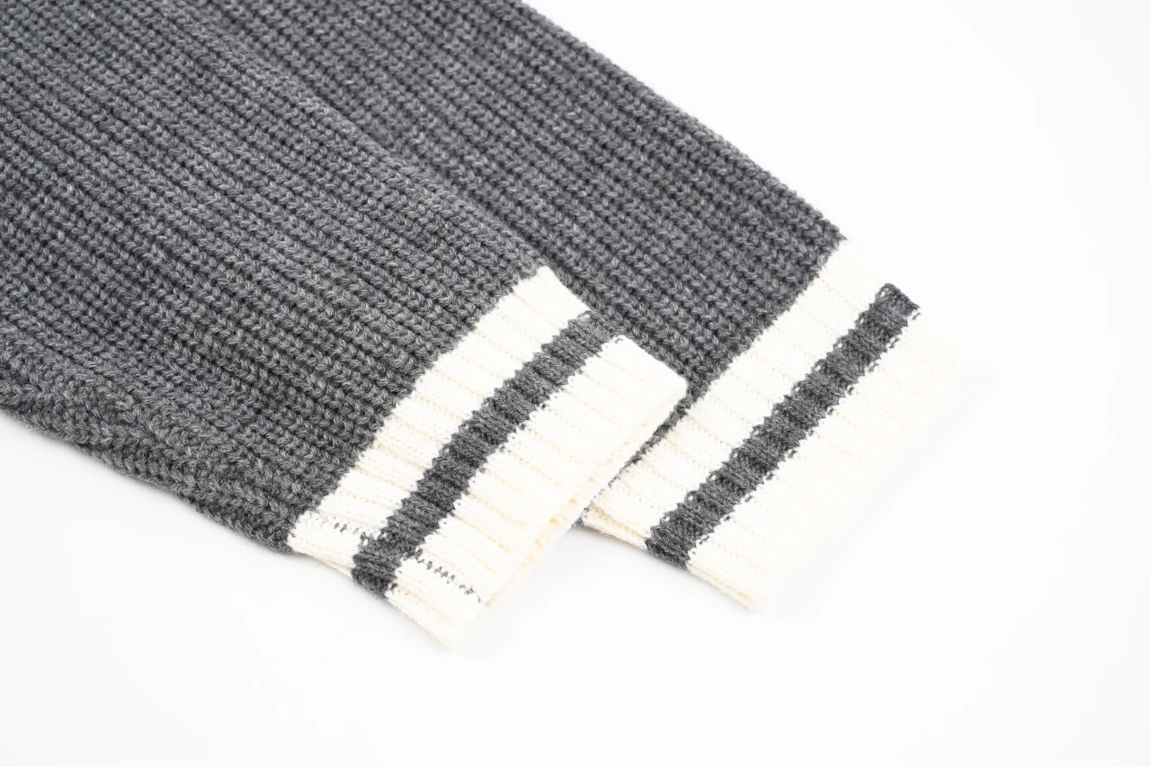 Miu Miu Grey White Trim Logo V Neck Sweater product photo from LabelPicks