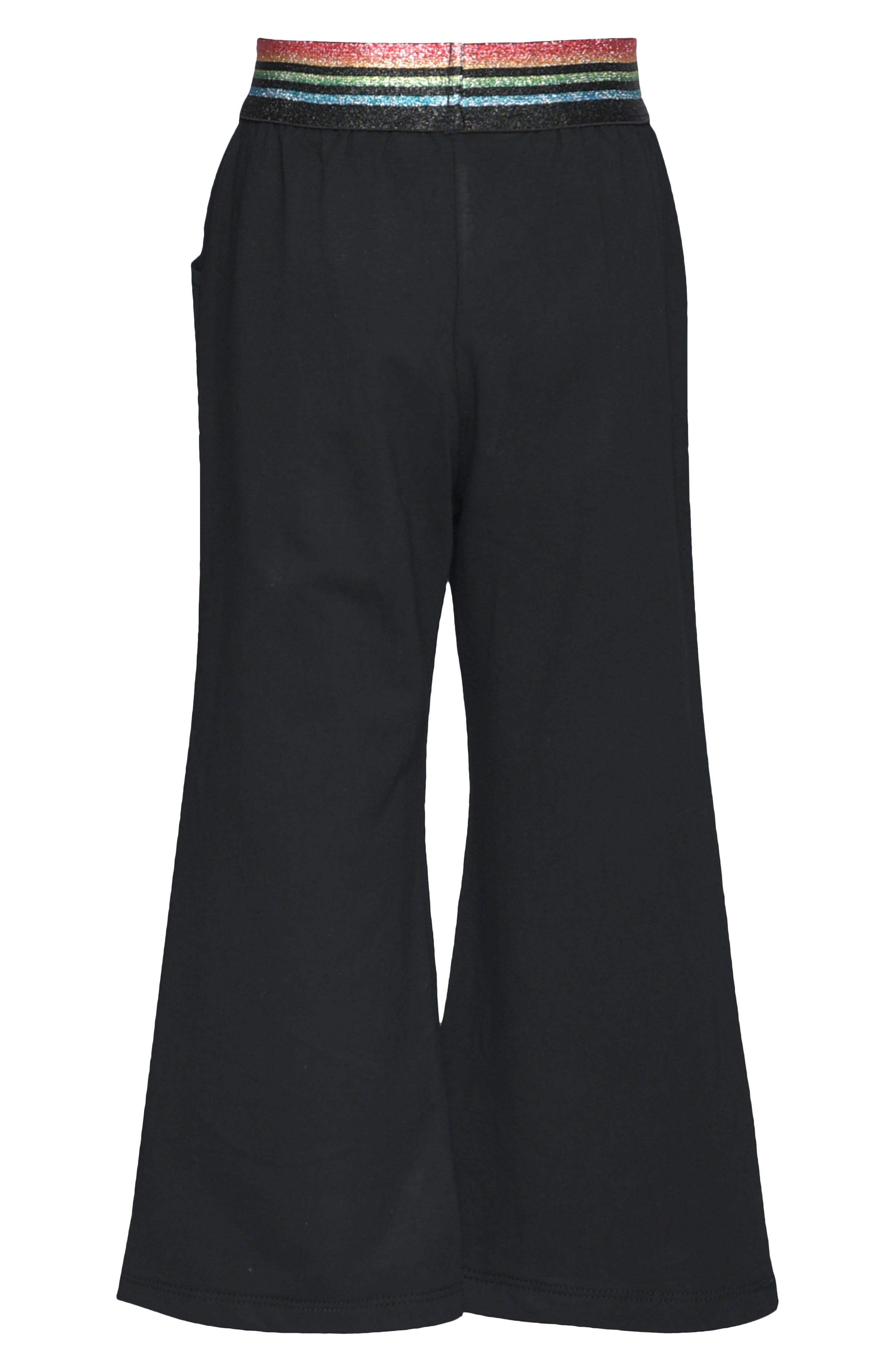 Truly Me Kids' Glitter Accent Flare Leg Pants