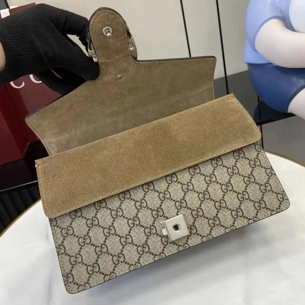 Gucci Canvas and Suede Shoulder Bag product photo from LabelPicks