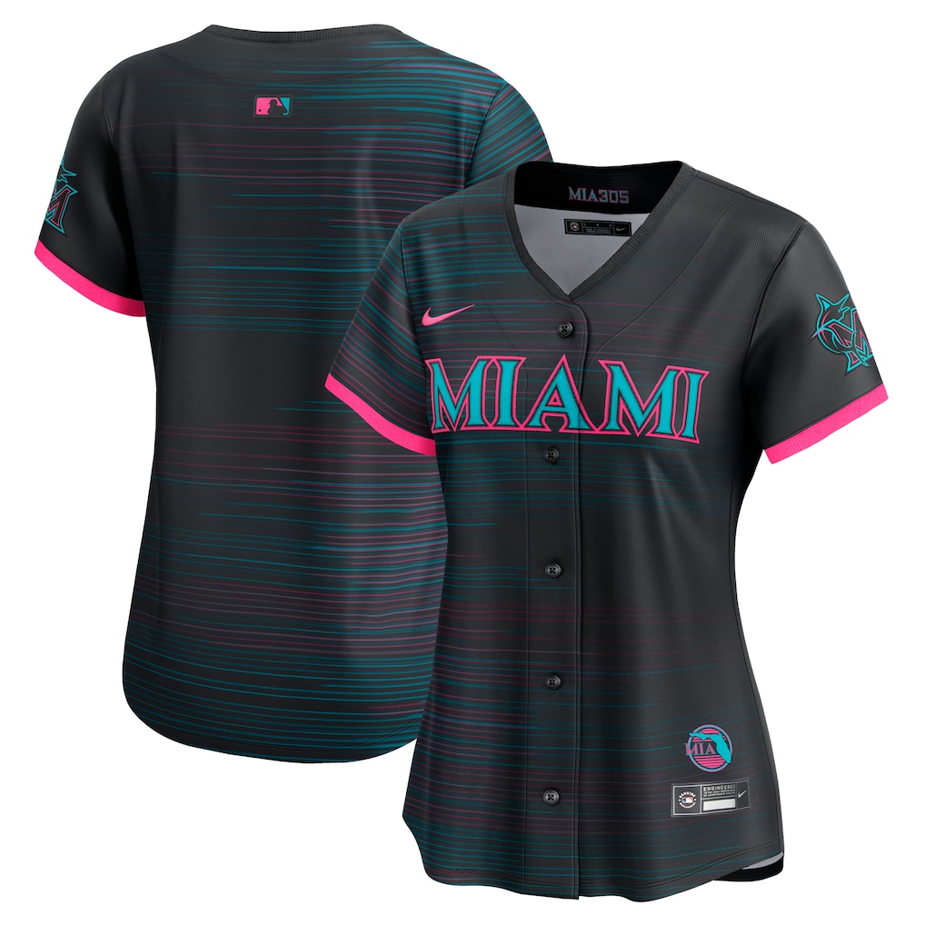 Miami Marlins Nike Women's 2025 City Connect Limited Jersey - Black