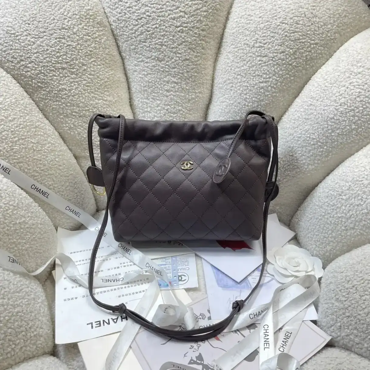 Chanel Black Quilted Leather Bucket Bag product photo from LabelPicks