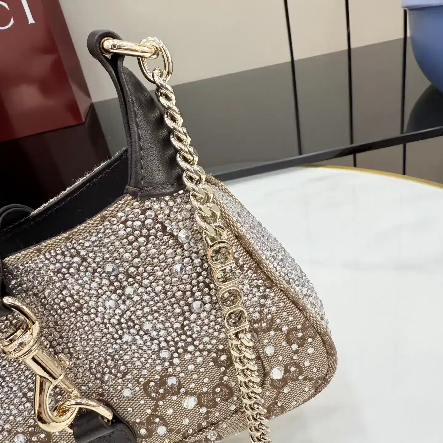 Gucci Brown Jackie Canvas and Leather Crossbody Bag product photo from LabelPicks