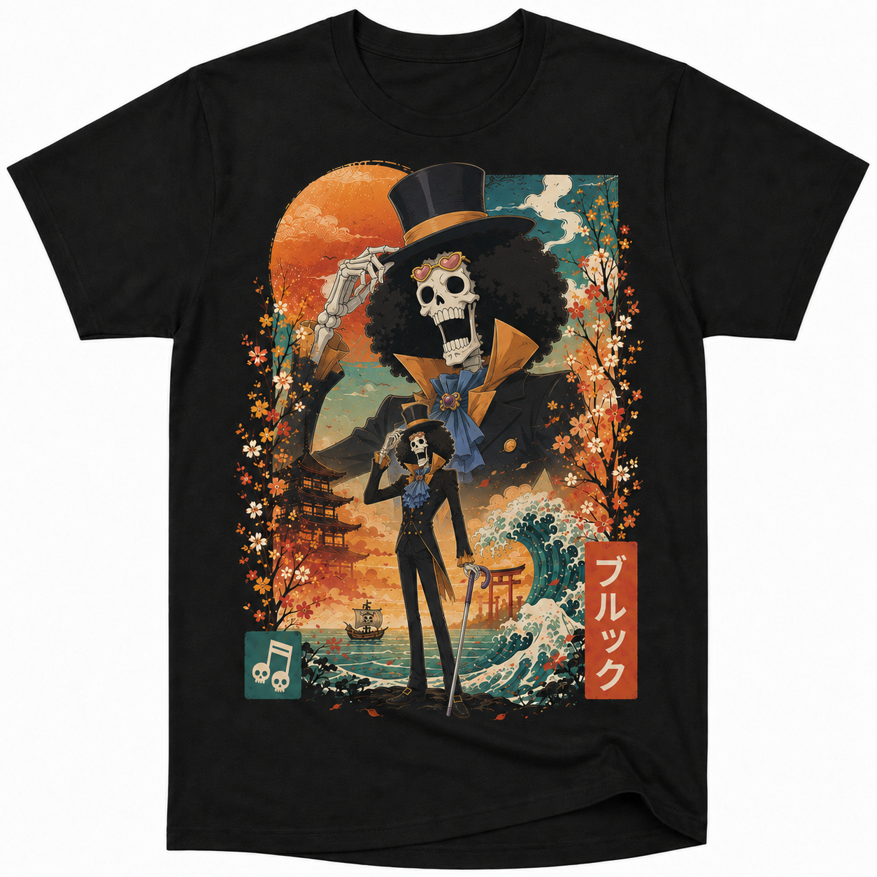 Remera Anime Brook One Piece Manga Corta