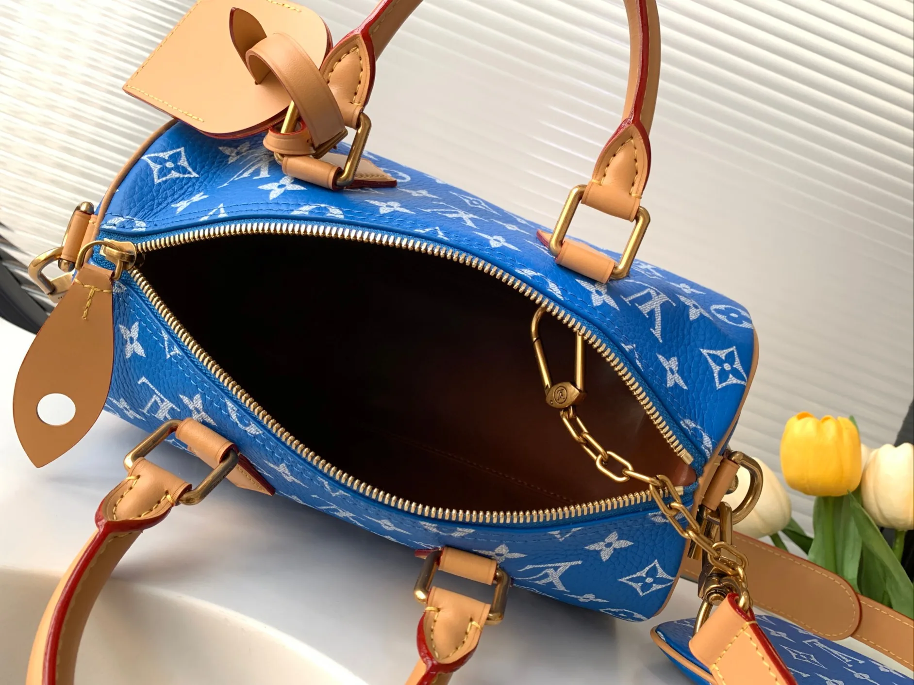 Louis Vuitton Speedy Blue Lambskin Top Handle Bag product photo from LabelPicks