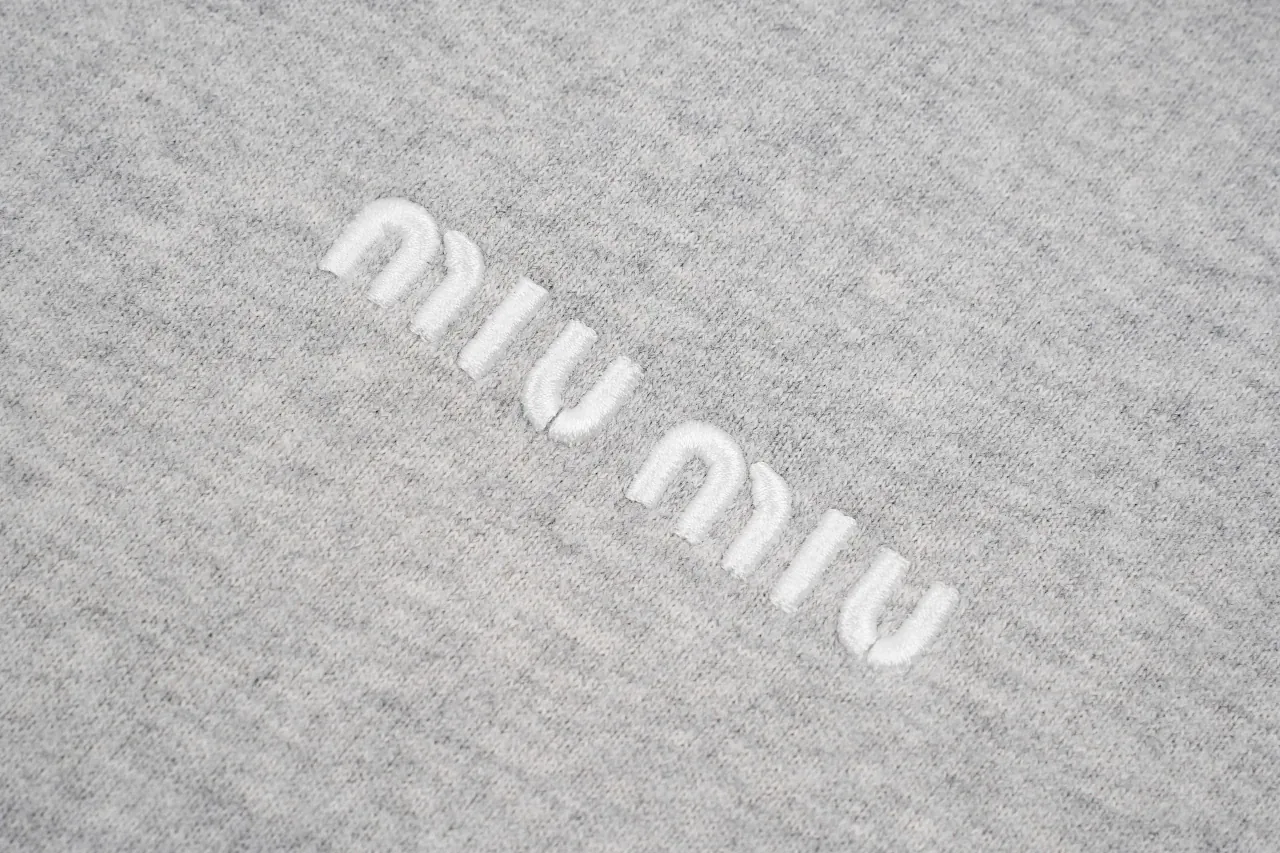 Miu Miu Heather Grey Stand Collar Zip Jacket product photo from LabelPicks