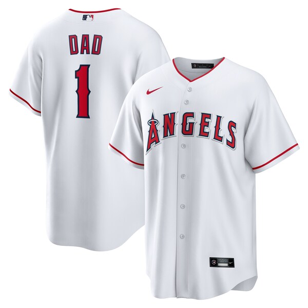 Los Angeles Angels Nike #1 Dad Home Replica Jersey - White